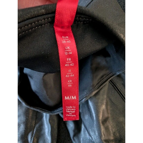 Spanx Leather Look Wet Compression Shaping Leggings Slimming Grunge Fairygoth - Picture 5 of 10